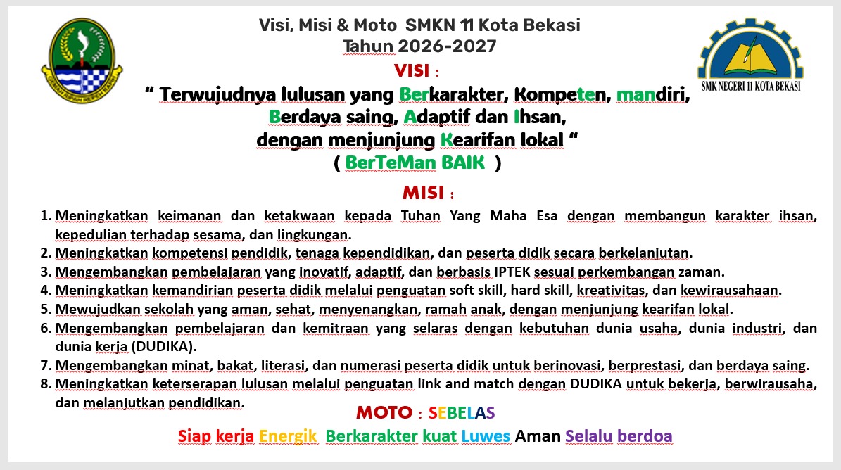 VISI MISI BARU VISI MISI BARU